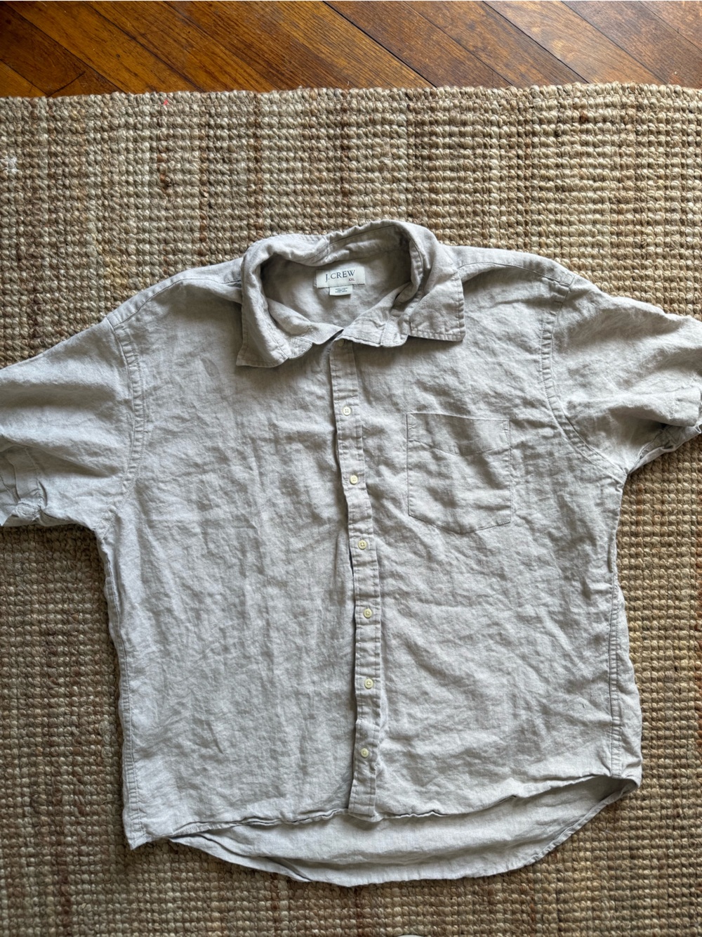 J.Crew 100% Linen Short Sleeve Button-Up Shirt — XXL